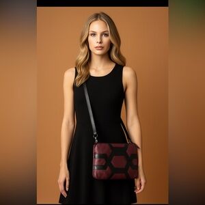 Christopher Kon elegant Black and Purple Crossbody Bag 🌞Host Pick